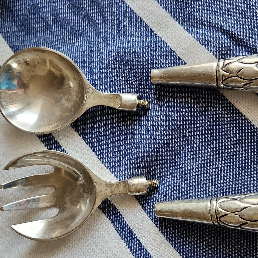 Silver Salad Serving Set - Picture 6 of 6